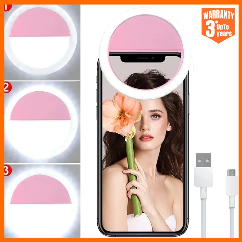 

Светодиодное кольцо для селфи с питанием от USB/аккумулятора, ламсветильник для фотостудии диаметром 8 см