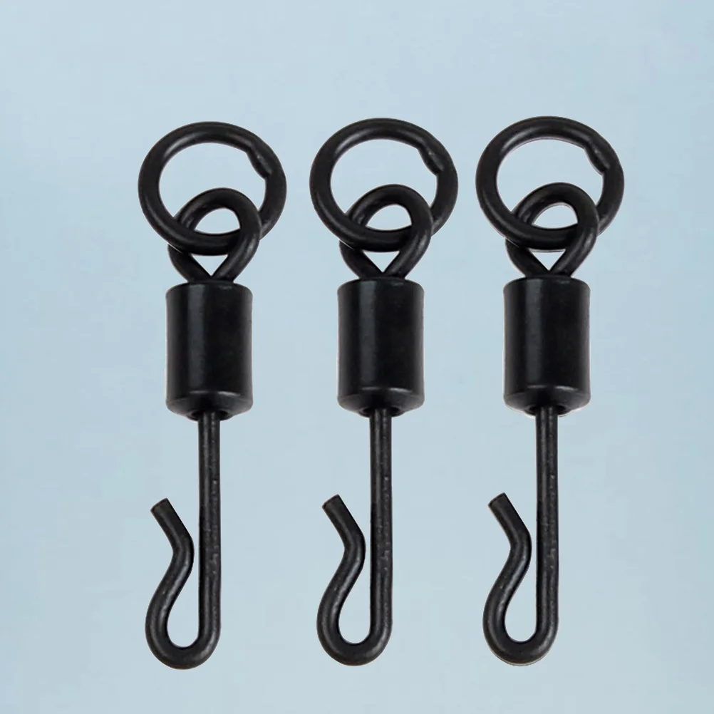 

50 Pcs Fish Swivel Snap Ring Fishing Swivels Fishing Hooks Connectors Jst Connector American Style Bearing Tackle Set