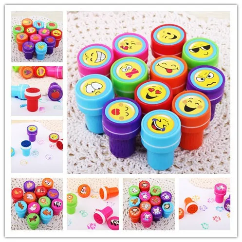 

10pcs Self-ink Stamps Kids Party Favors Event Supplies Drawing Toys for Birthday Party Toys Boy Girl Stamps Toys