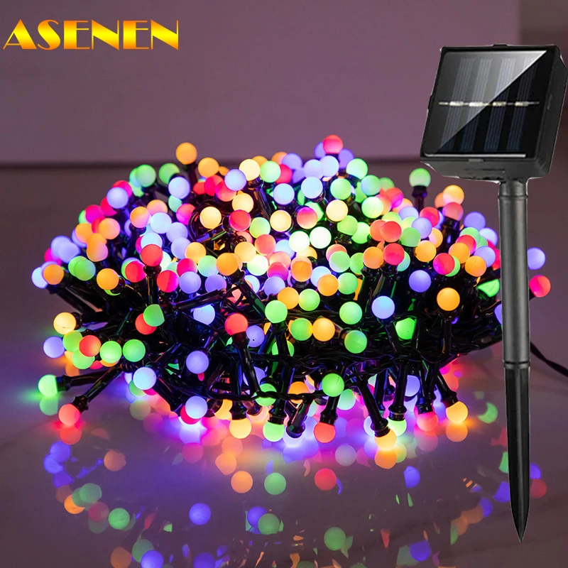 

New Arrival Solar Lamp Outdoor Garlands Globe Led String Lights Waterproof Christmas Tree Light for Patio Garden Backyard Decor