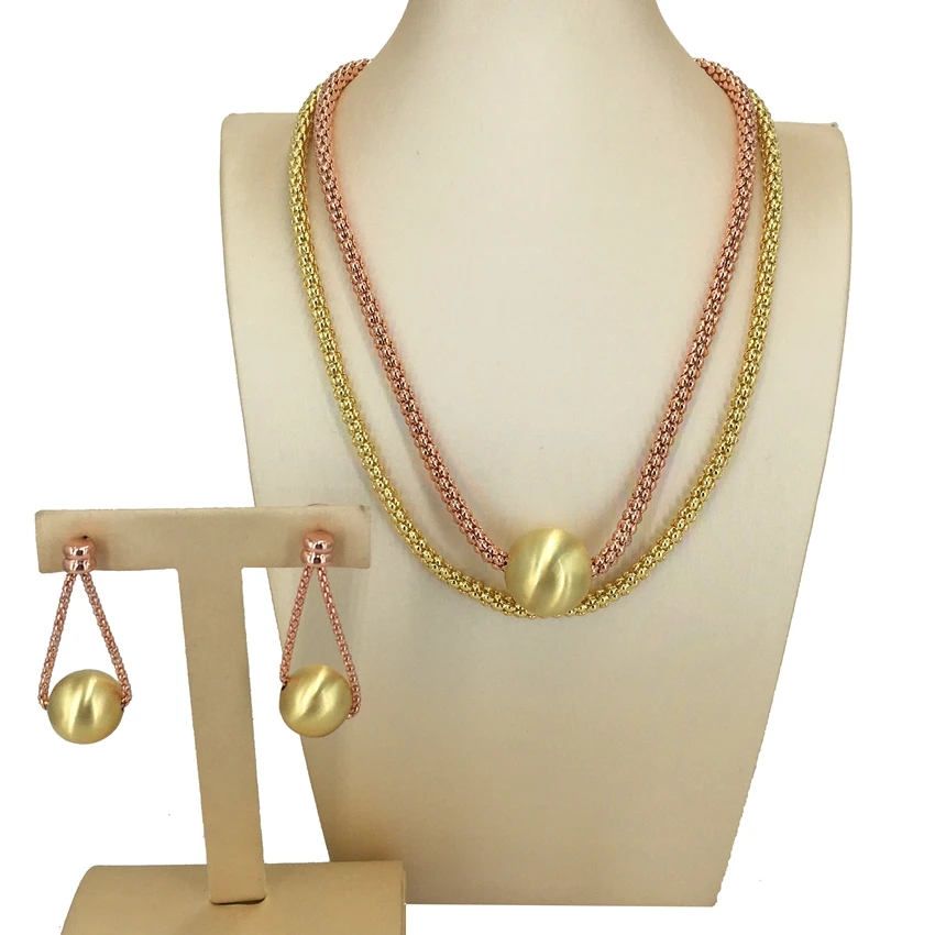 

Yuminglai Simple Design Big Pendants Dubai Gold Plated Costume Jewelry for Women Everyday Wear FHK14163