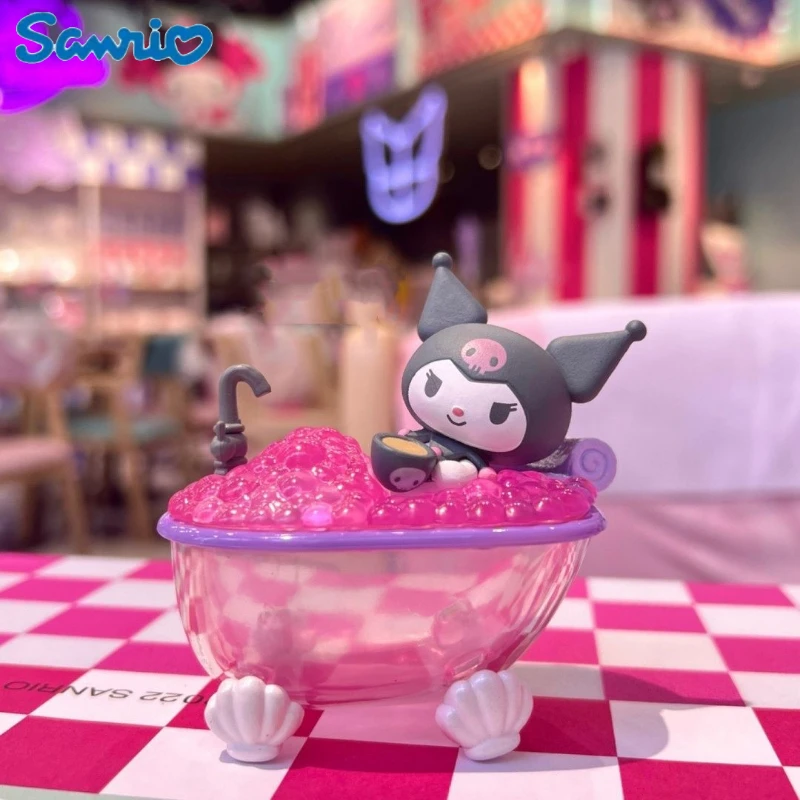 

Аутентичная модель для купания Sanrio Kuromi, модная коллекция игрушек ручной работы, подарок на день рождения