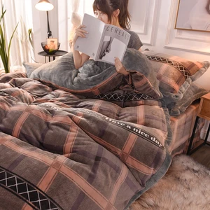 Winter Soft Bedding Set Cotton Simple Simple Bed Sheets Pillowcases Bedroom Bedding Set Ropa De Cama Home Textile
