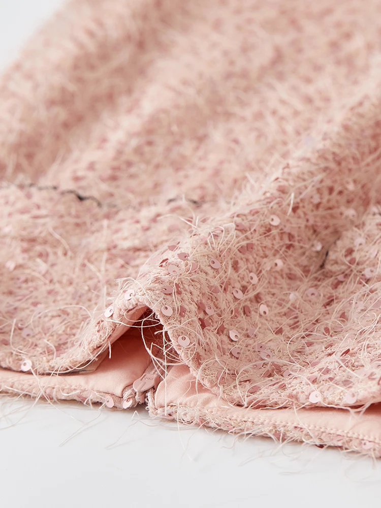 Популярное в этом году красивое розовое платье женская весенне-осенняя новая