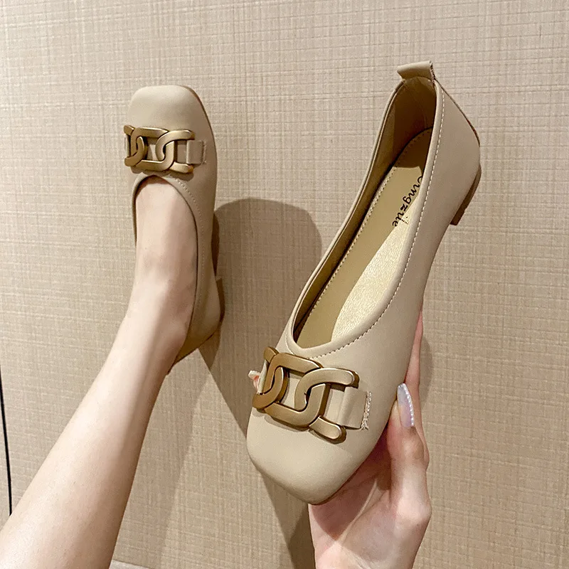 

Genuine Leather Flat Sole Single Shoes Women's Shallow Mouth Versatile Mary Jane Shoes 2023 New Soft Sole Leather Comfort Large