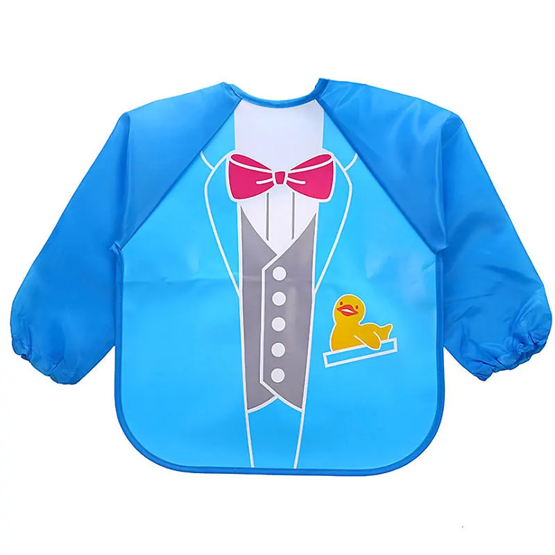 

Милые детские нагрудники, детские нагрудники, водонепроницаемые фартуки с длинным рукавом, Мультяшные животные, детский нагрудник для корм...