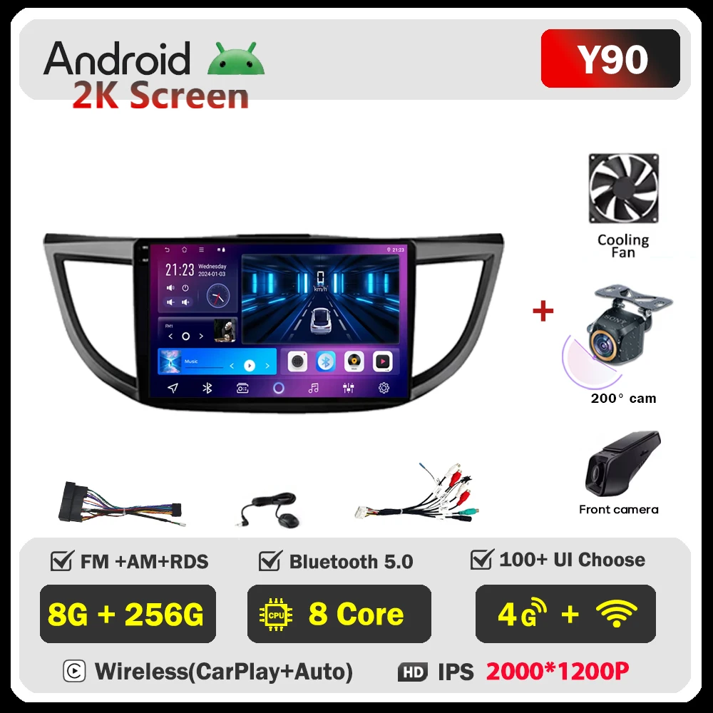 

Для Honda CRV CR-V 4 RM RE 2012 2013 2014 2015 2016 Android 15 Автомобильный радиоприемник с навигацией GPS Мультимедийный видеоплеер Стерео 2din DVD