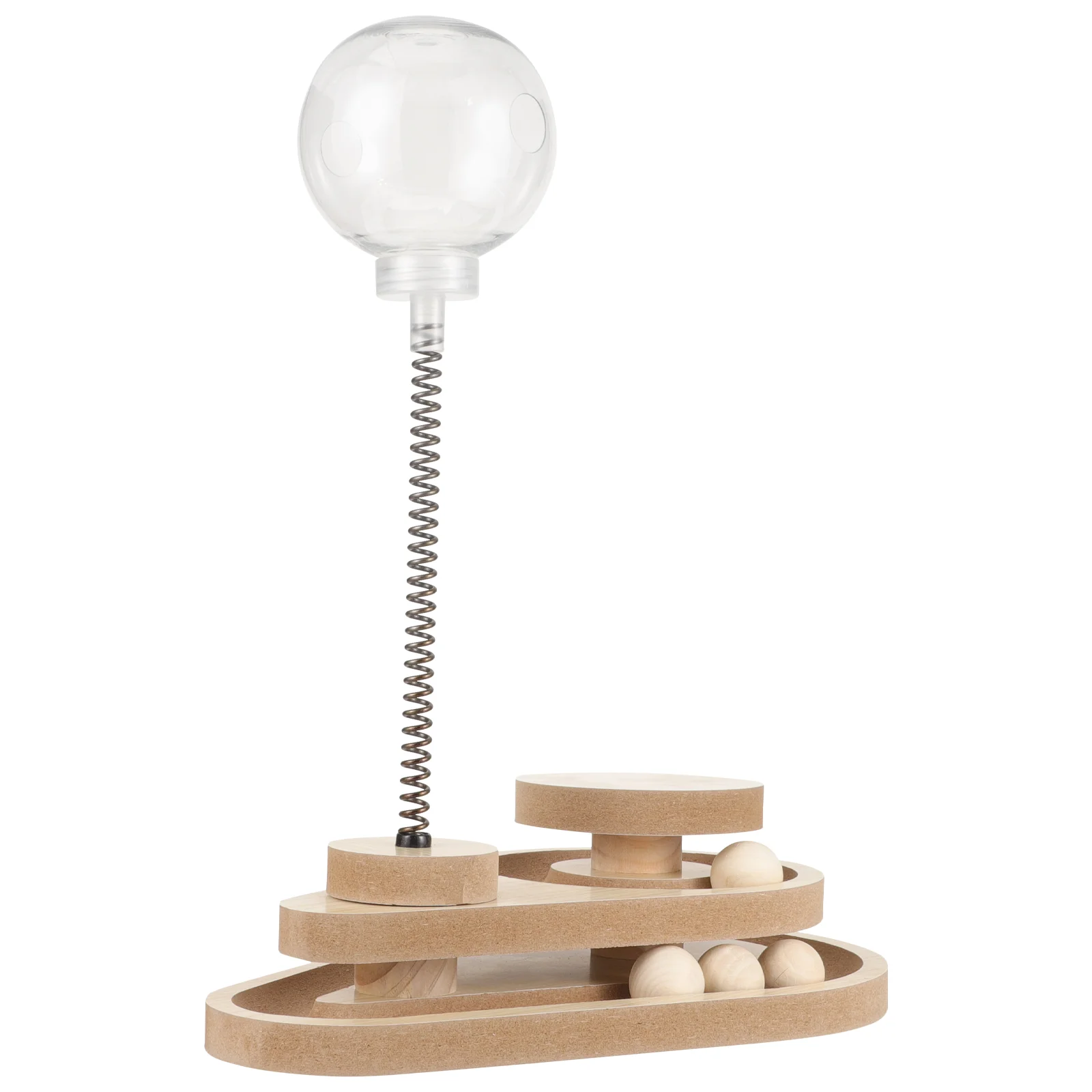 

Interactive Cat Turntable with Food Dispenser Cat Teaser Toy Cat Spring Toy for Indoor Cats