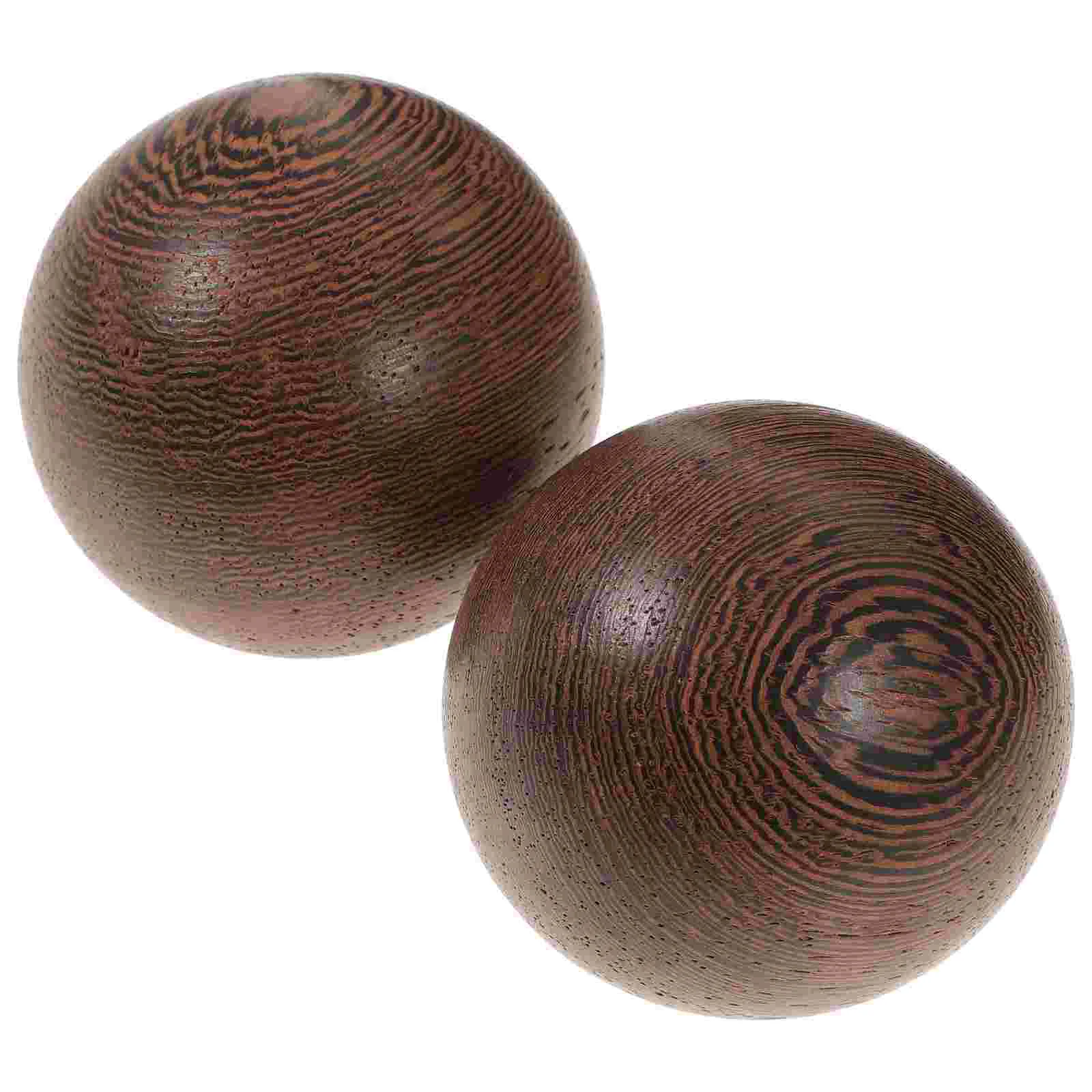 

1 Pair of Rosewood Handball Health Care Ball Exersice Wrist Manual Massage Tools