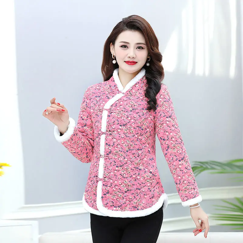 Женская модная хлопковая одежда зимнее Новое хлопковое пальто в стиле ретро с