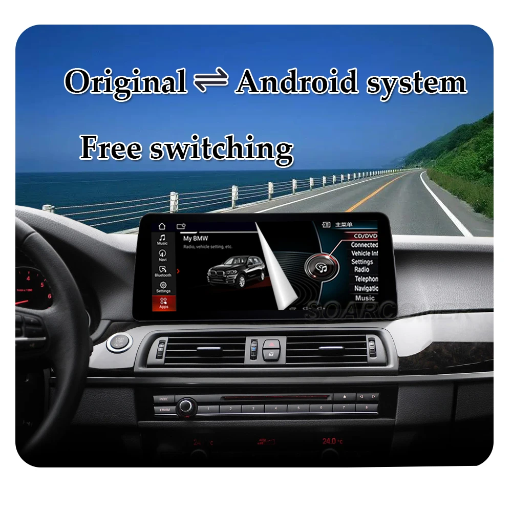 Автомобильный DVD-плеер 12 3 дюймов Android для BMW X5 E70 X6 E71 2007-2013 блок системы CCC CIC