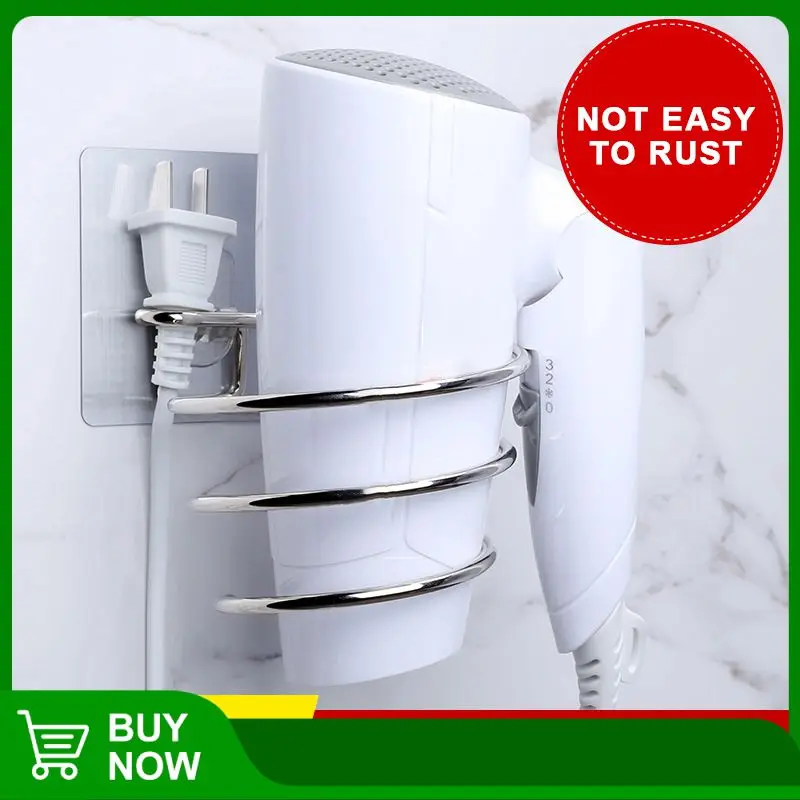 

New Hair Dryer Holder Rack Wall-Mounted Barber Salon Straighteners Organizer No Trace Stickers Hair Care Dryer Storage Rack