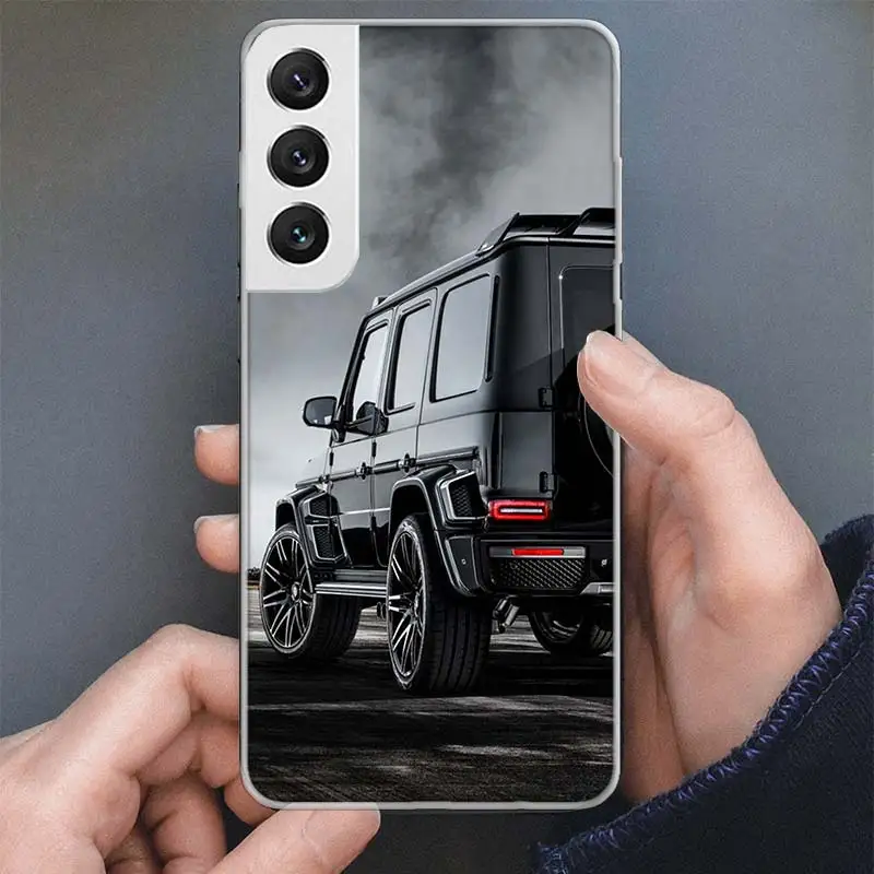 Black Sport Cars Male Men G63 Phone Case For Samsung Galaxy S23 S22 S21 Ultra S20 FE S10 Plus S10E S9 S8 + S7 Edge Soft Cover Si images - 6