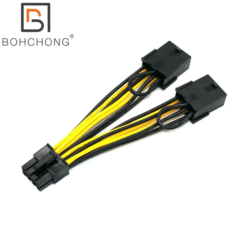 Двойной кабель питания видеокарты PCIe 2x8P PCI-E 8Pin Female to ATX CPU 8 P-in Male для NVIDIA TESLA K80 M40 M60