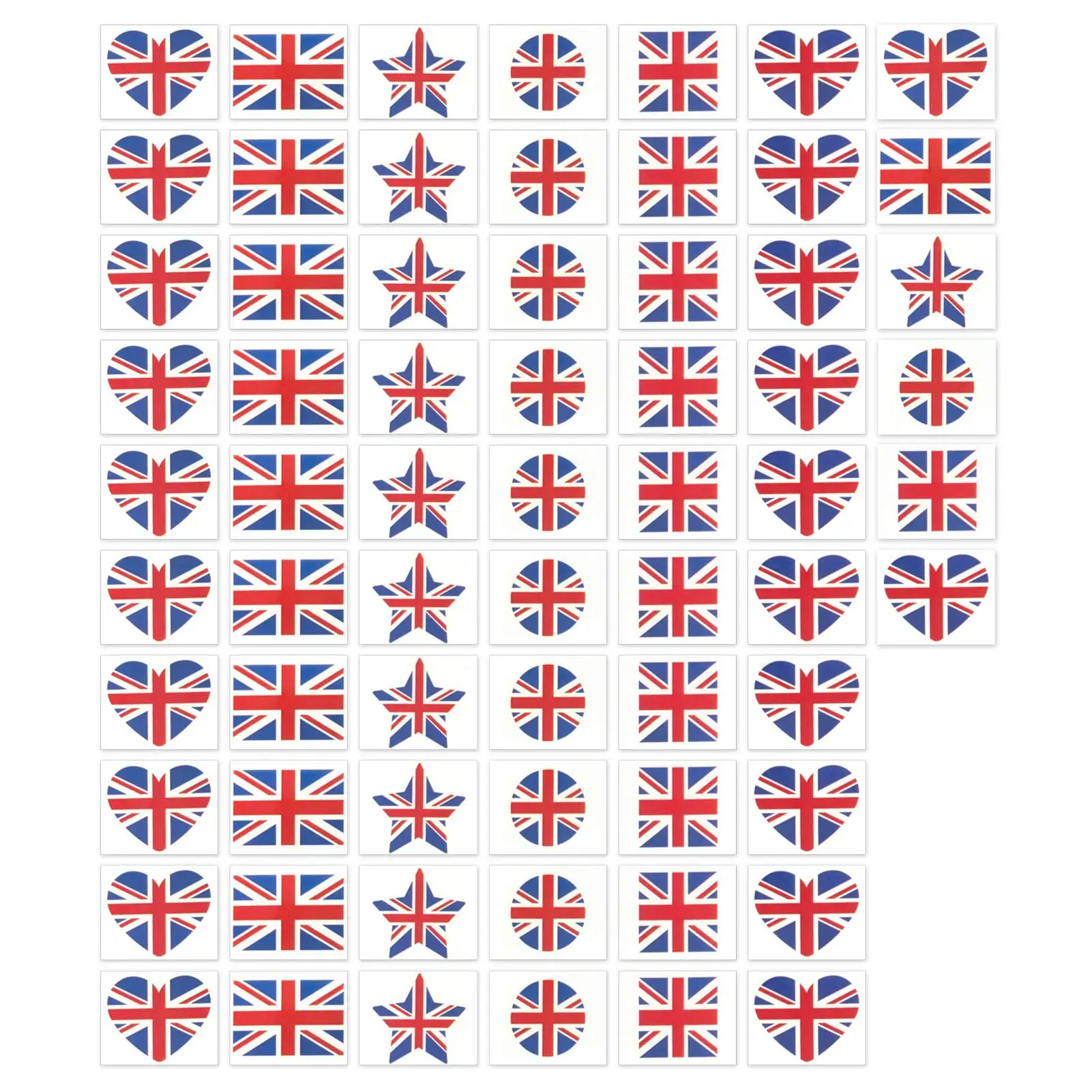 Патриотические наклейки 65 шт. британские в форме флага водонепроницаемые с