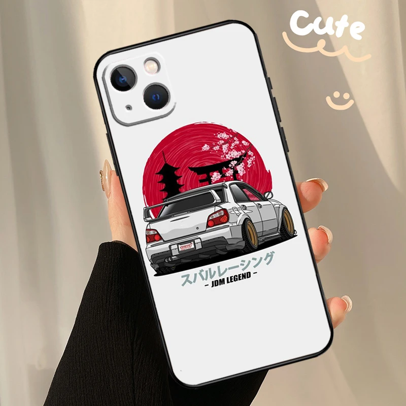 JDM Subaru WRX Sti Logo Case For iPhone 13 12 11 Pro Max XR XS X 6S 7 8 Plus SE 2022 12 13 Mini Bumper Cover Capa images - 6