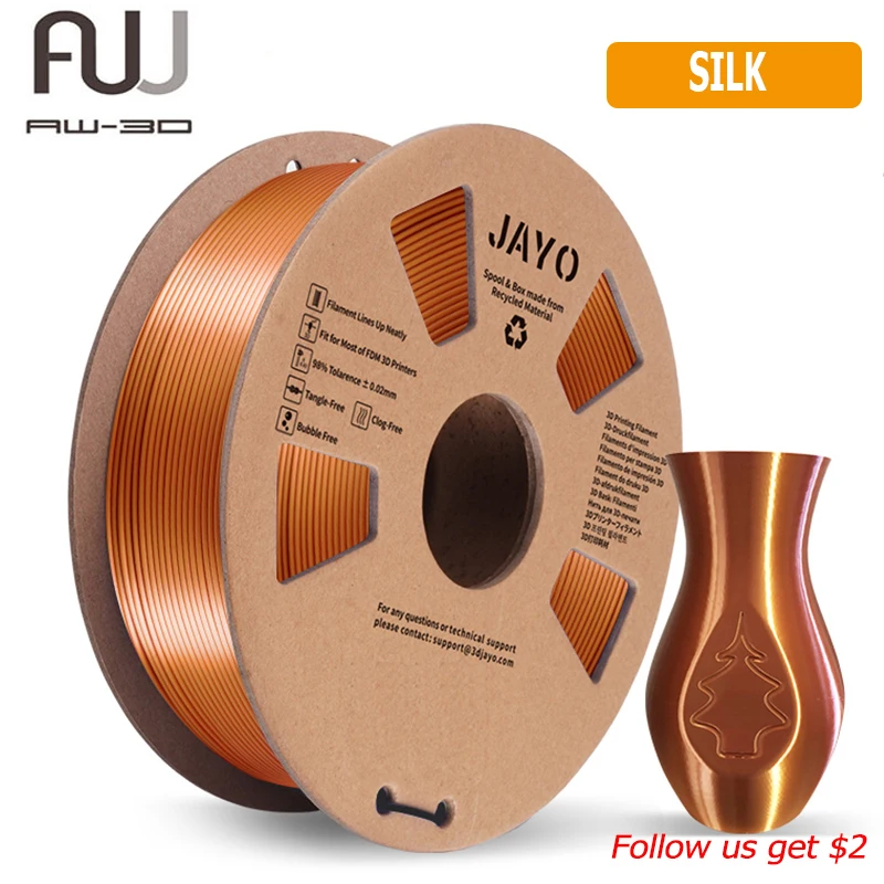 Filament 1.75mm 1kg Spool Silky Shine Neatly Wound 3d Printing Material Fits For Most Fdm 3d Printers