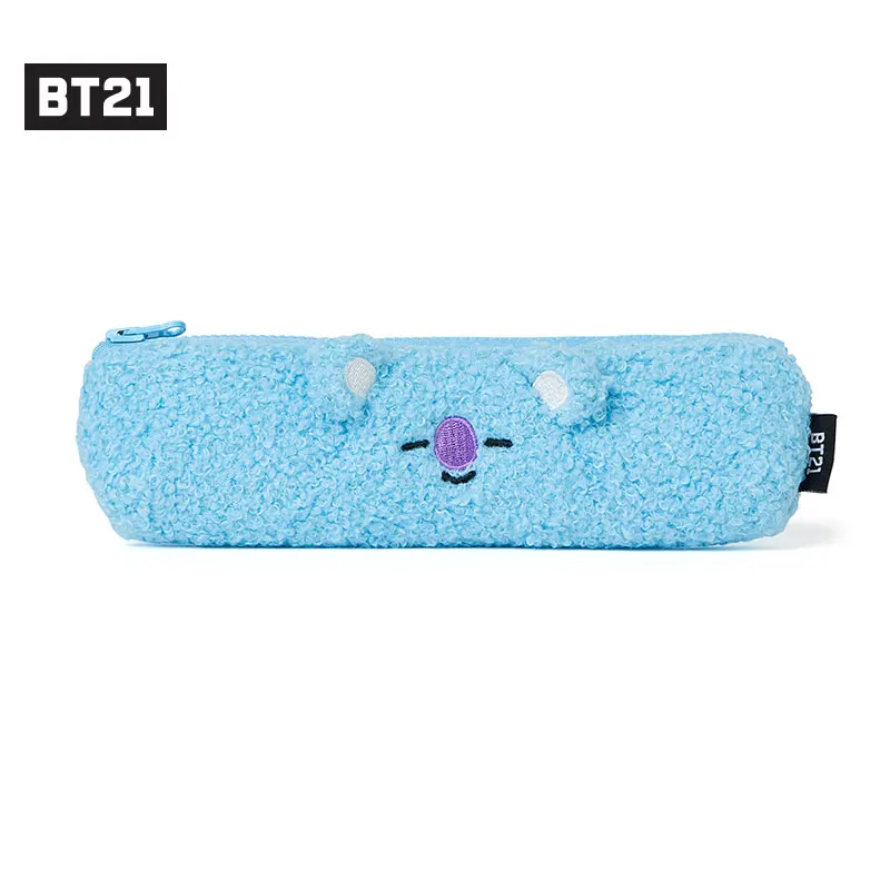 Line Friends Bt21 Anime Hobby Tata Chimmy Cooky Plush Pencil Case Multifunctional Simple Student Stationery Bag Storage Bag images - 6