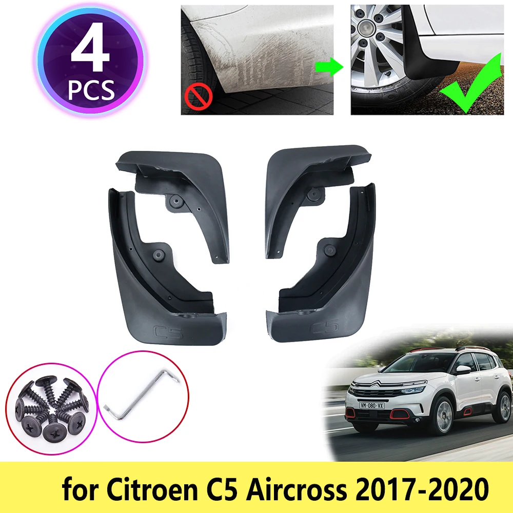 

for Citroen C5 Aircross 2017 2018 2019 2020 Mudguards Mudflap Fender Mud Flaps Baffle Muddy Splash Front Rear Wheel Accessories