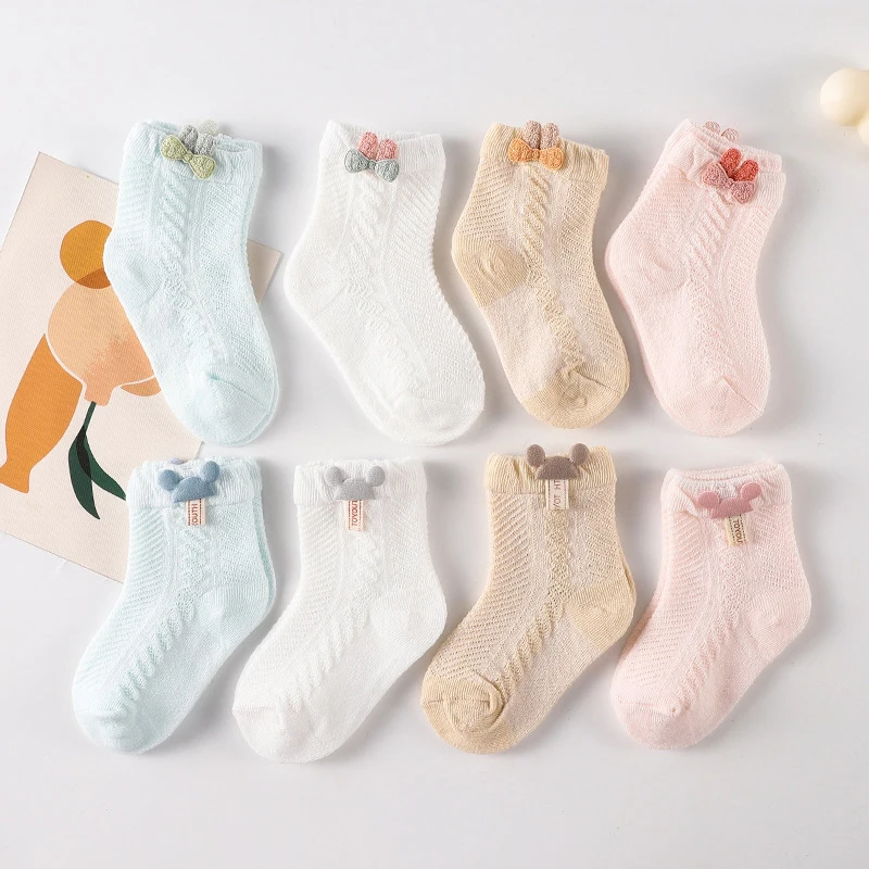 New 1Pair/lot Infant Baby Socks Summer Autumn Baby Socks for Girls Cotton Newborn Baby Boy Socks Toddler Baby Boys Accessories