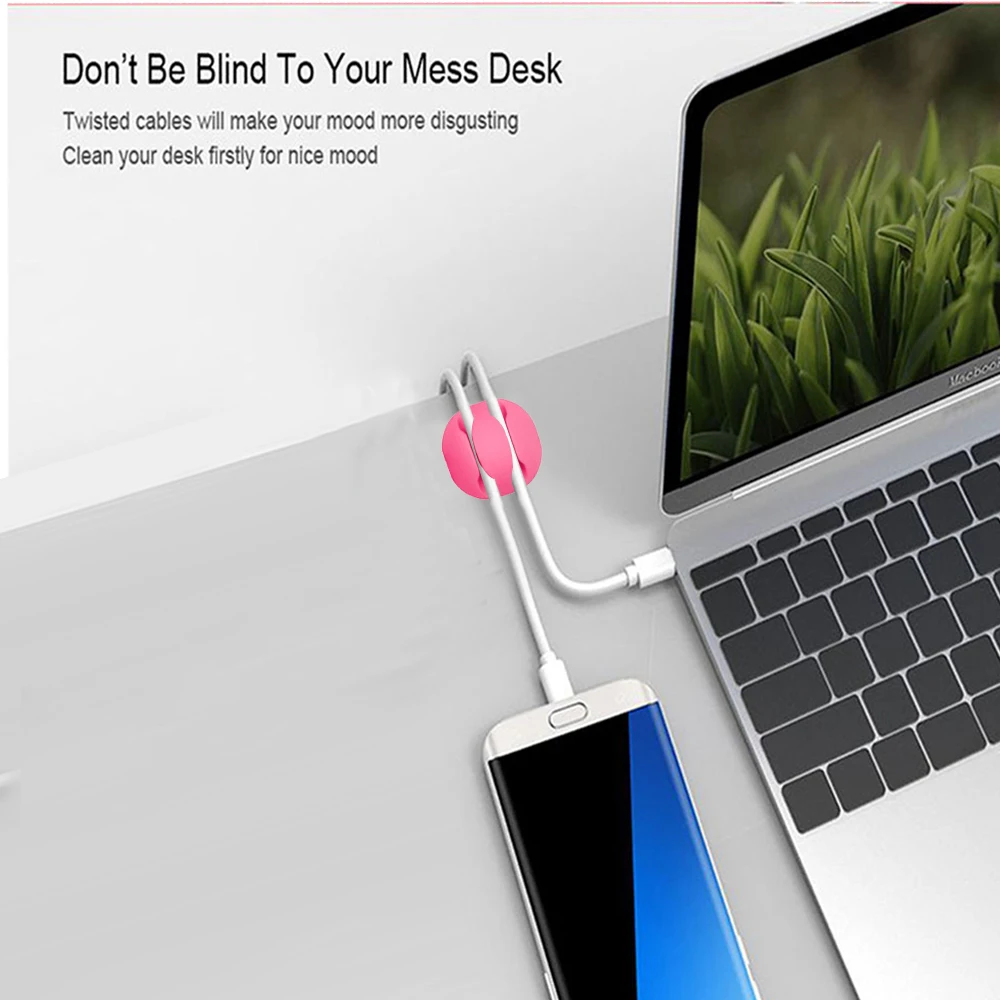 4 шт. держатель-органайзер для кабеля и мыши