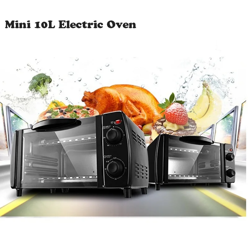 10L Mini Electric Oven Multifunctional Baking Oven Pizza Cake Roast Steak Chicken Cake Bread Tart Maker for Household 220V