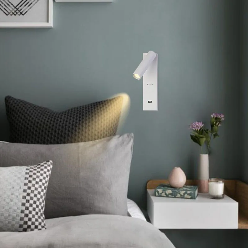 Настенная Светодиодная лампа с USB-интерфейсом 3 Вт 350 градусов |