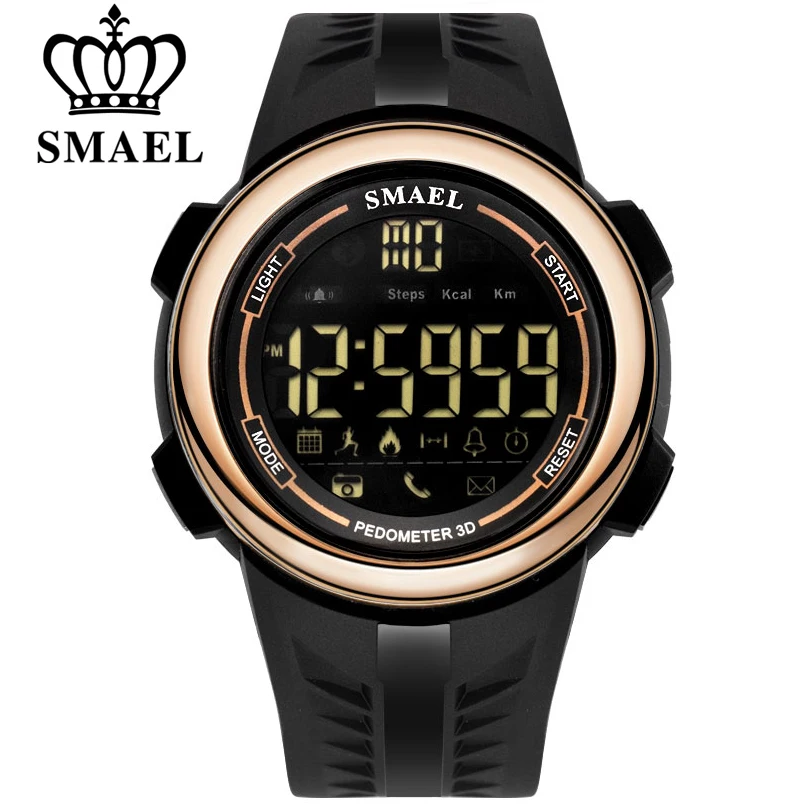 

Мужские спортивные часы SMAEL, роскошные брендовые цифровые спортивные часы, мужские часы с хронографом, электронные наручные часы с дисплеем для мужчин