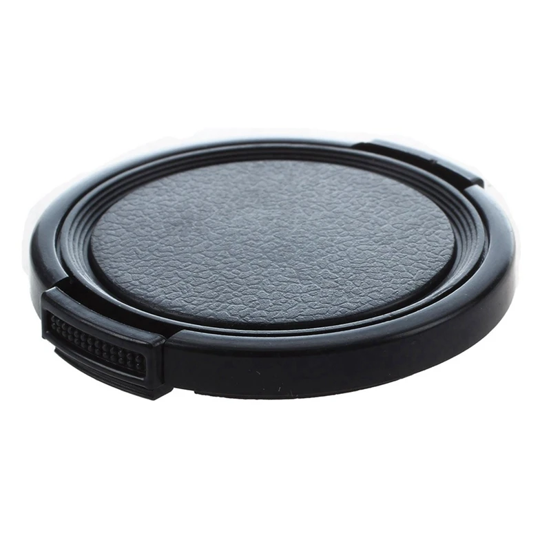 

5X пластиковый боковой зажим для камеры на передней крышке объектива Защитная крышка Черный 49 мм