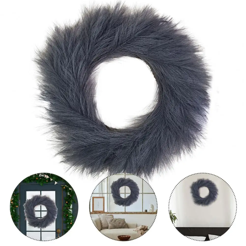 

Front Door Wreath Realistic Non-wither Pampas Grass Wreath Garland for Farmhouse Diy Arrangements Home Decor Fake Wreath