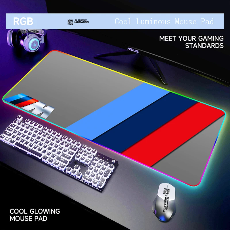 

Настольный Коврик, компьютерный Коврик для мыши с RGB-подсветкой BMW, Коврик для мыши с аниме-подсветкой, аксессуары для игрового ПК, Коврик, иг...