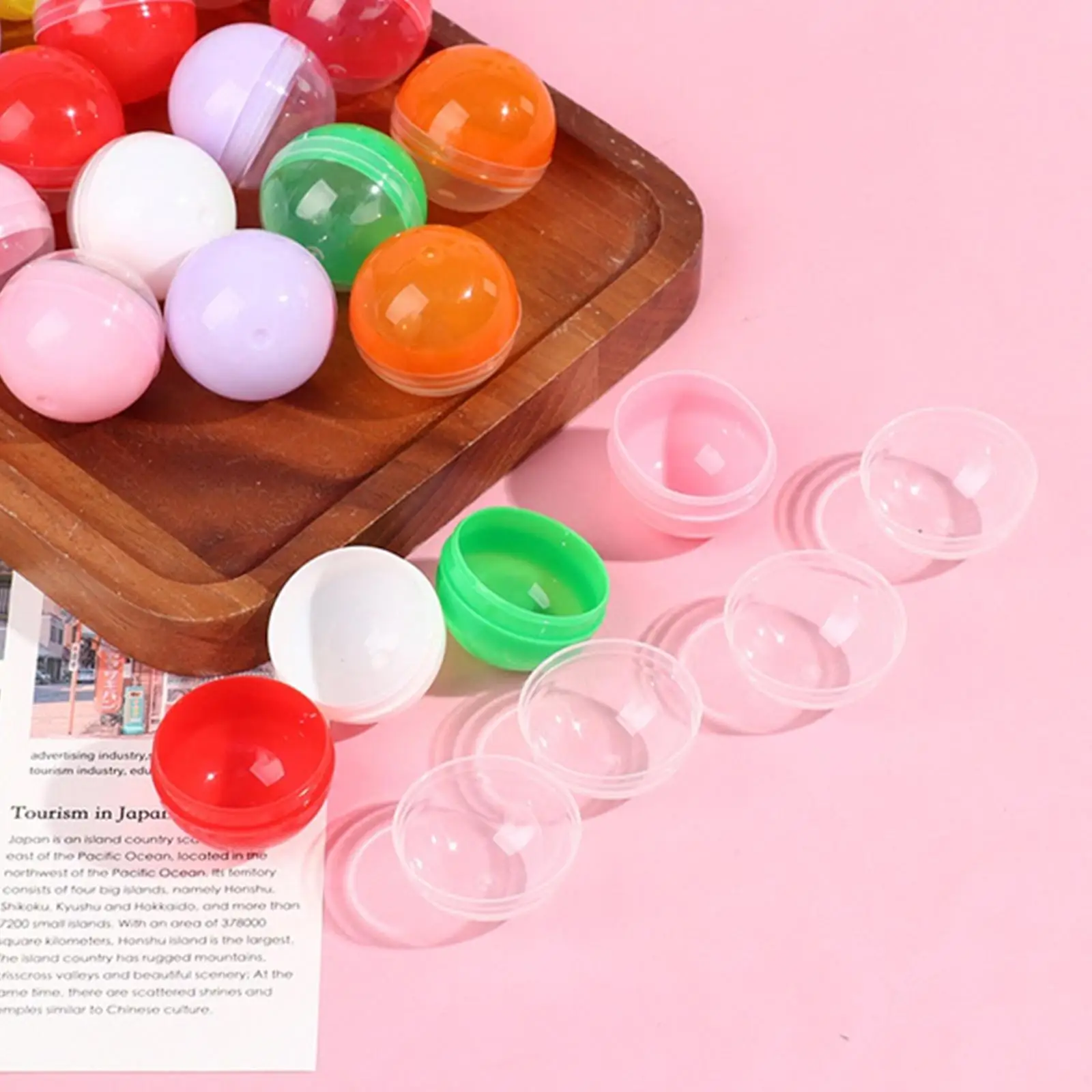 

Новинка 28 мм полуцветные круглые шарики Пустые игрушки торговые капсулы полупрозрачные шарики