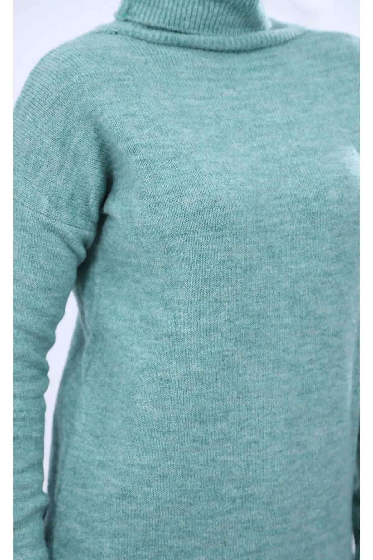 

Women's Water Fishing Neck Sweater Green Sweater Women Muslim Sweater