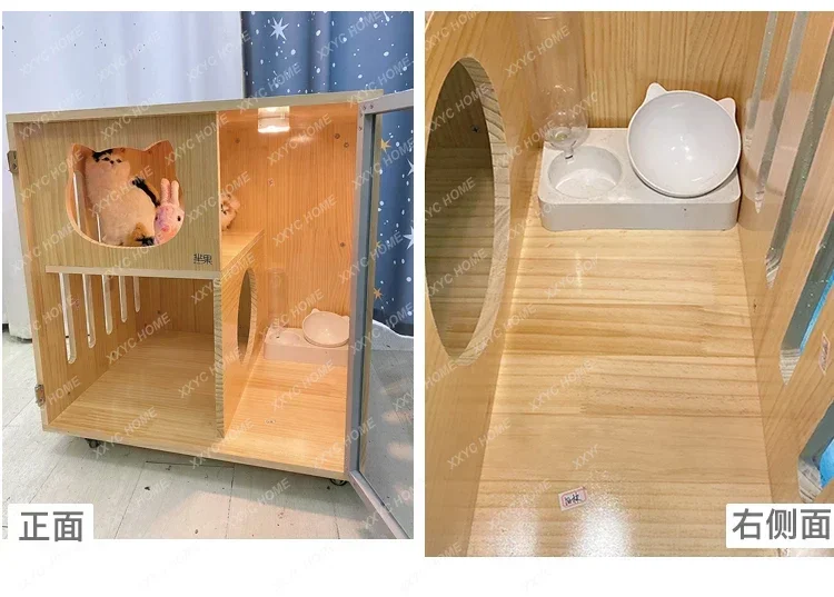 Вилла с туалетом Встроенный бытовой кошачий домик Подвесная чаша для кошек