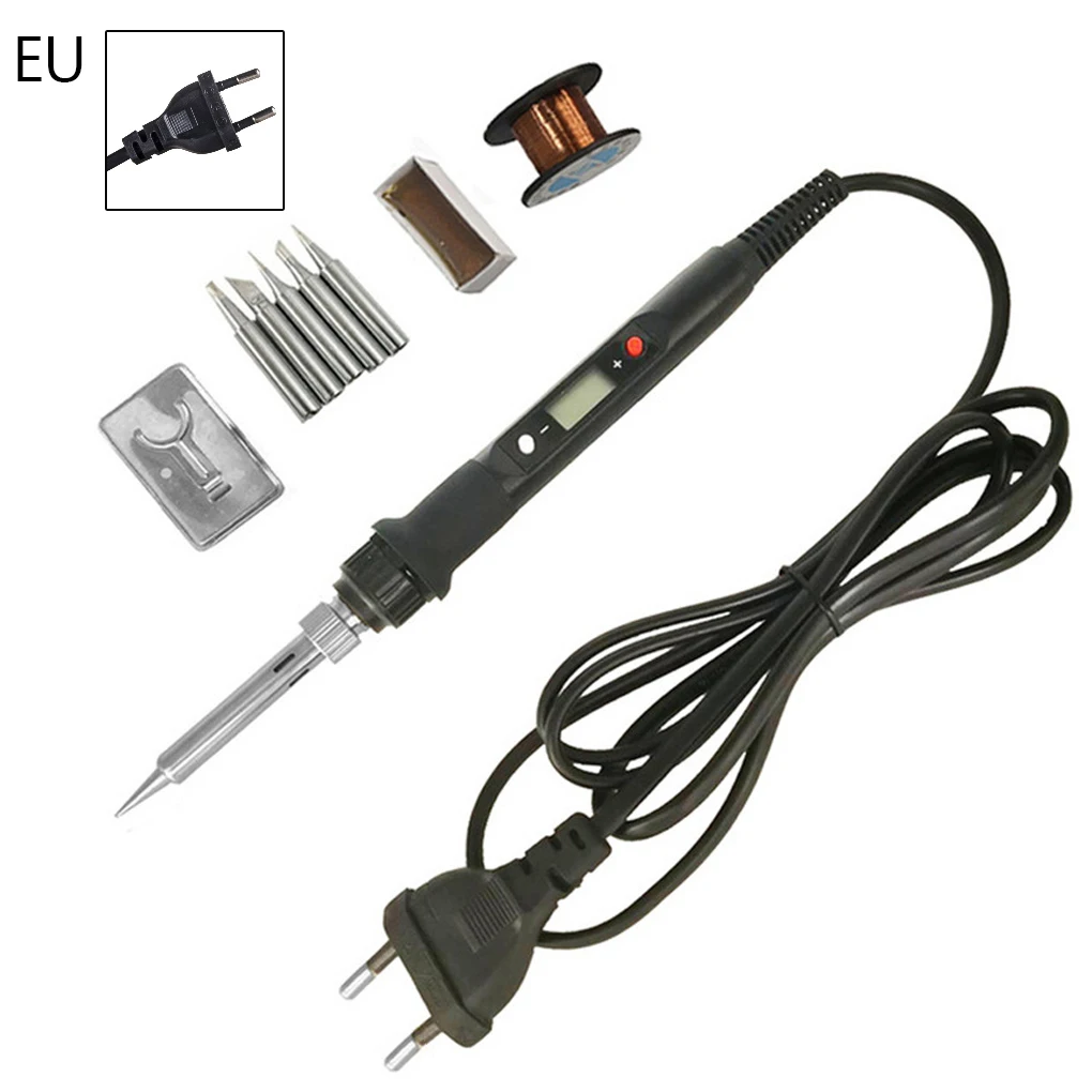 

80 Вт набор цифрового электрического паяльника с регулируемой температурой 220 В 110 В сварочный инструмент Керамический нагреватель ПАЯЛЬНЫЕ...
