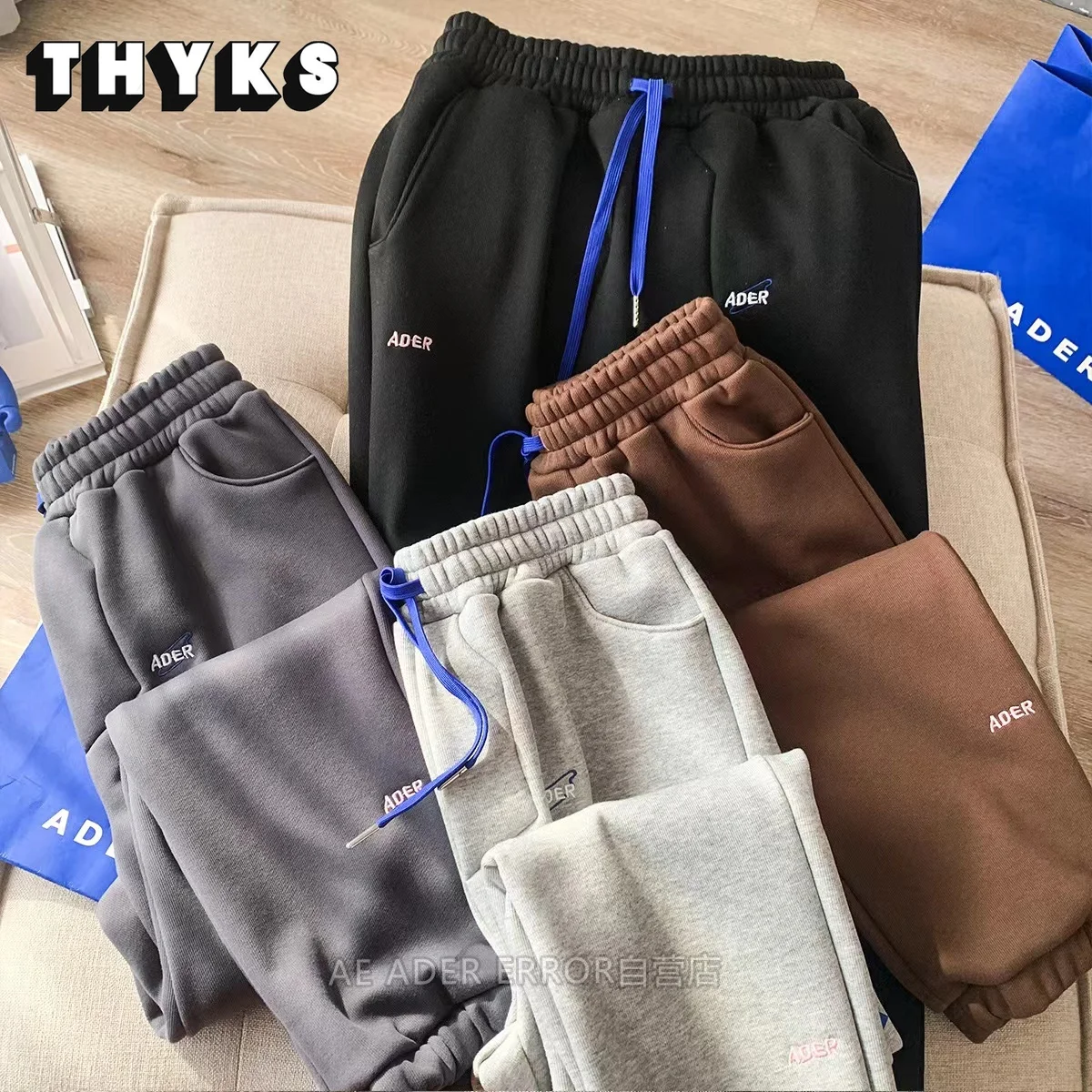 

Осенне-зимние высококачественные спортивные брюки ADER ERROR женские свободные повседневные облегающие брюки плюс бархатные модные в Корейско...