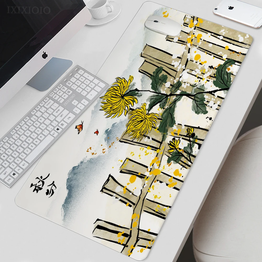 

Коврик для мыши в китайском стиле, большой игровой коврик для мыши в китайском стиле, размер XL, мягкий офисный нескользящий, для игрового ноутбука