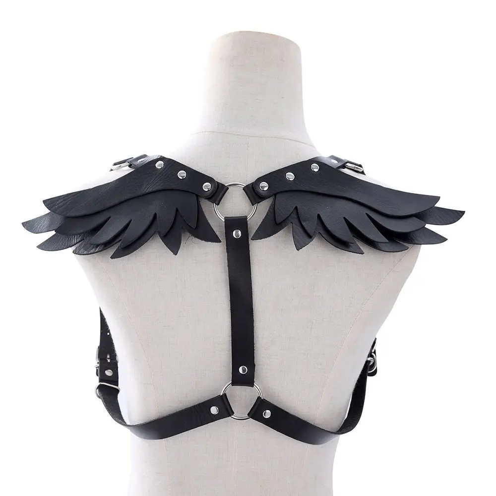 

Bustier Metal Buckle Body Bondage Suspenders Lingerie Harness Body Belt Clothes Accessories Game Toy Bandage PU Leather Harness