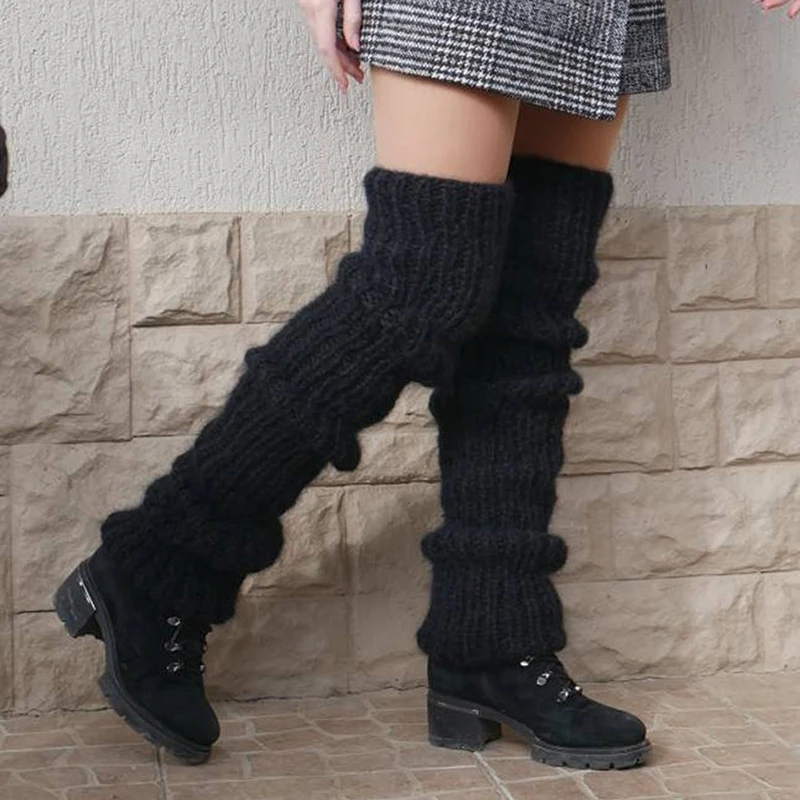8 Colors Newest Arrival Women Casual Knitted Leg Warmers Fashion Solid Color Leg Warmers Lolita Socks Accessories