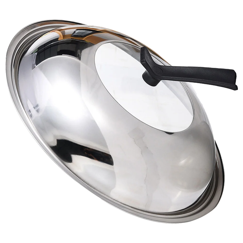 

Pot Cover Anti Cracking Pan Lid Replacement Practical Wok Lids Glass Visible Pans Skillets Shockproof Frying Stainless Steel