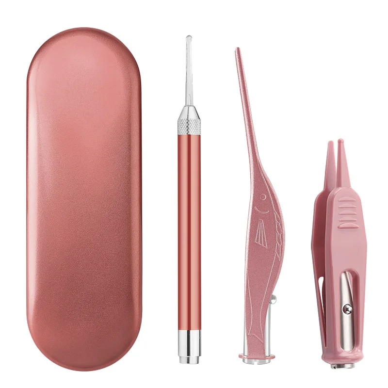 

Baby Ear Cleaner Spoon LED Flash Light Ear Wax Curette Picker Visual Children Earpick Eer Wax Dig Remover Ear Nose Novel Tweezer