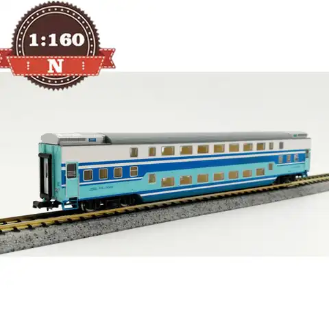 Литый под давлением N масштаб 1/160 китайская железная дорога SYZ25K модель пассажирского поезда синяя коллекция для взрослых Классическая стат...