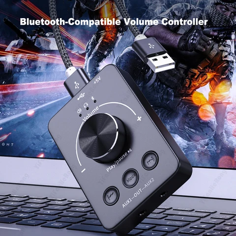 USB-контроллер громкости компьютера, 3 режима, совместим с Bluetooth 5,1, мультимедийная Колонка для ПК, внешняя кнопка регулировки громкости звука