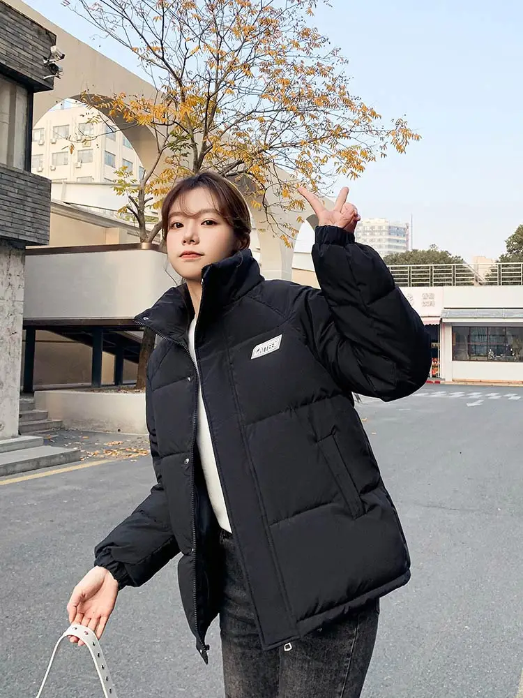PinkyIsBlack 2022 Cotton Padded Jacket New Stand Collar Down Winter Jacket Women Thick Warm Parkas Female Winter Coat Outerwear