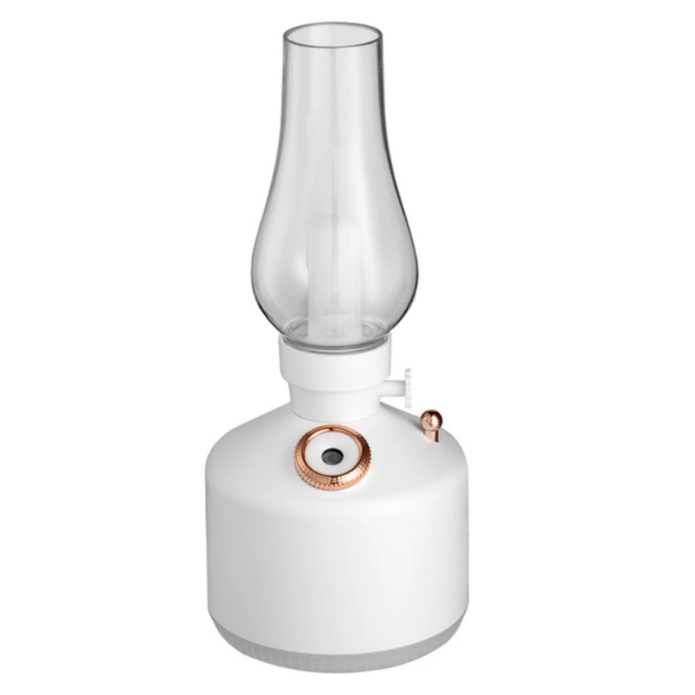 

Rechargeable Retro Lamp Air Humidifier Wireless Aromatherapy Diffuser with LED Night Lights Mist Maker Humidificador 280ml