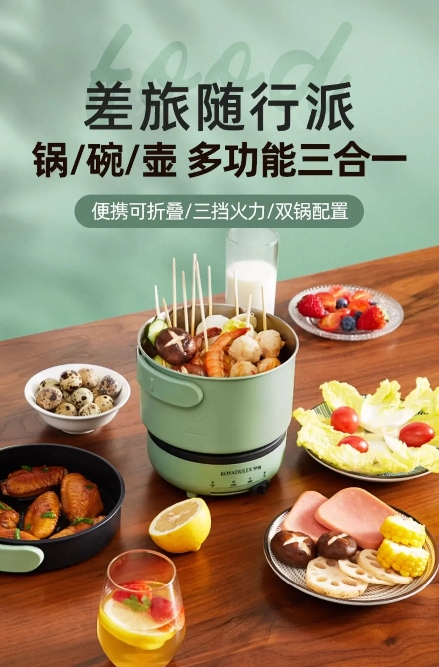 Портативная электрическая сковорода Royalford 220 В-легкая и съемная для легкой