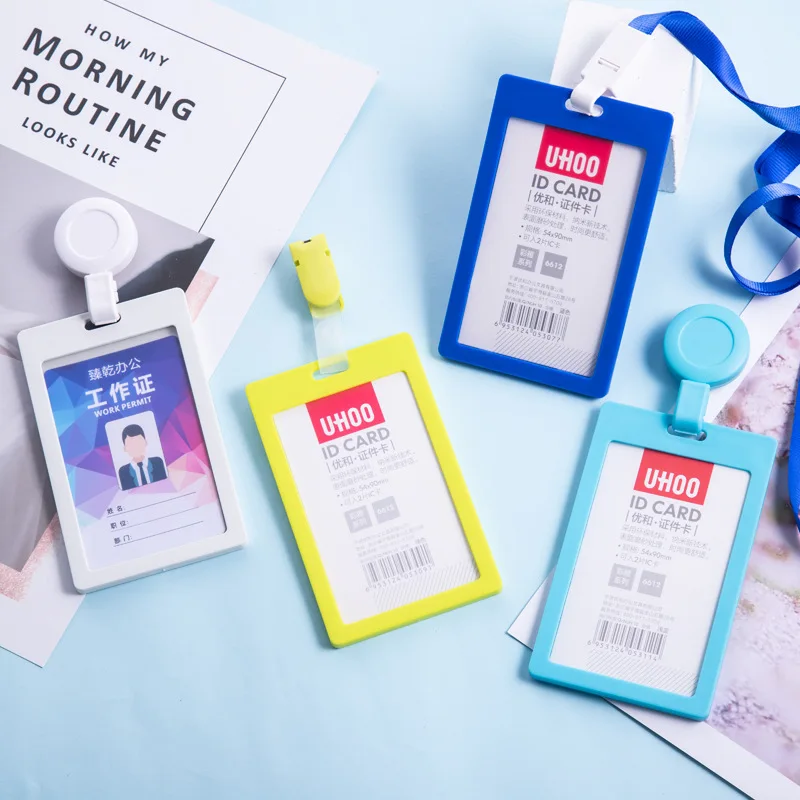 

Candy Color Plastic Card Cover for Student Kid Women Men ID Card Badge Holder Case Business Bus Bank Credit Card Cover Badge Bag