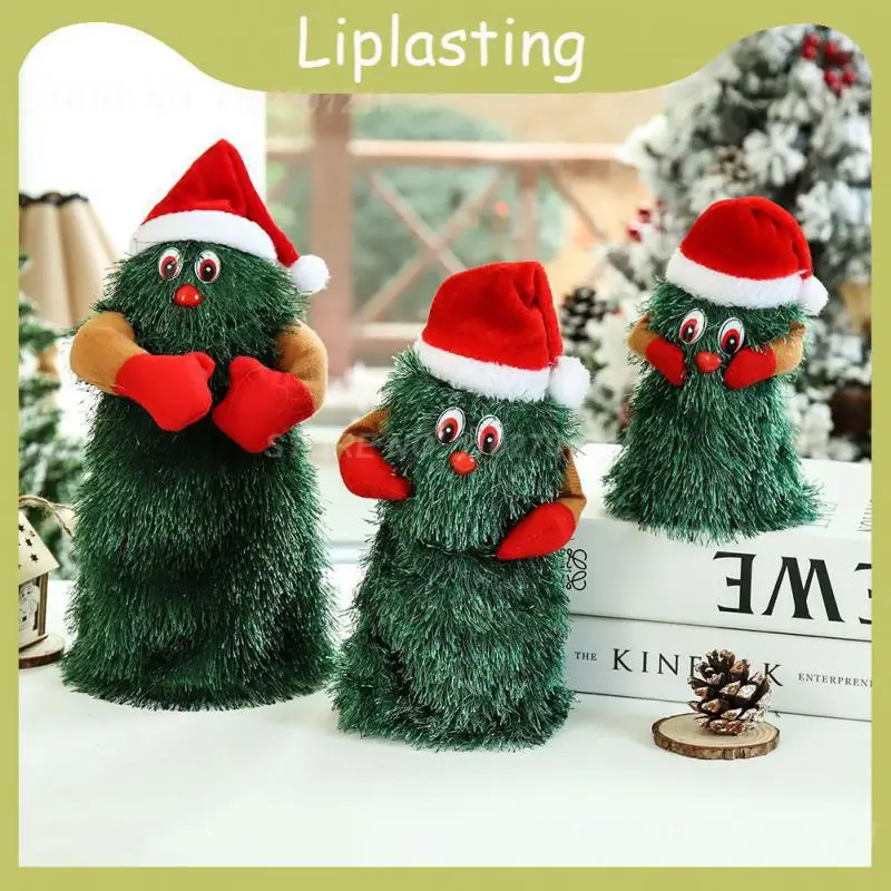 

16/20/24cm Christmas Tree Plush Toy 360 Degree Rotation Christmas Tree Electric Toys Dancing Singing Doll Toys For Children