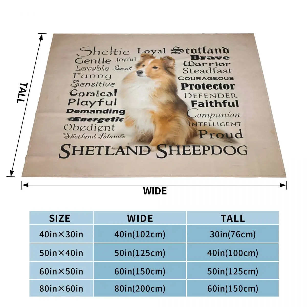 Ультра-мягкое Флисовое одеяло Sheltie