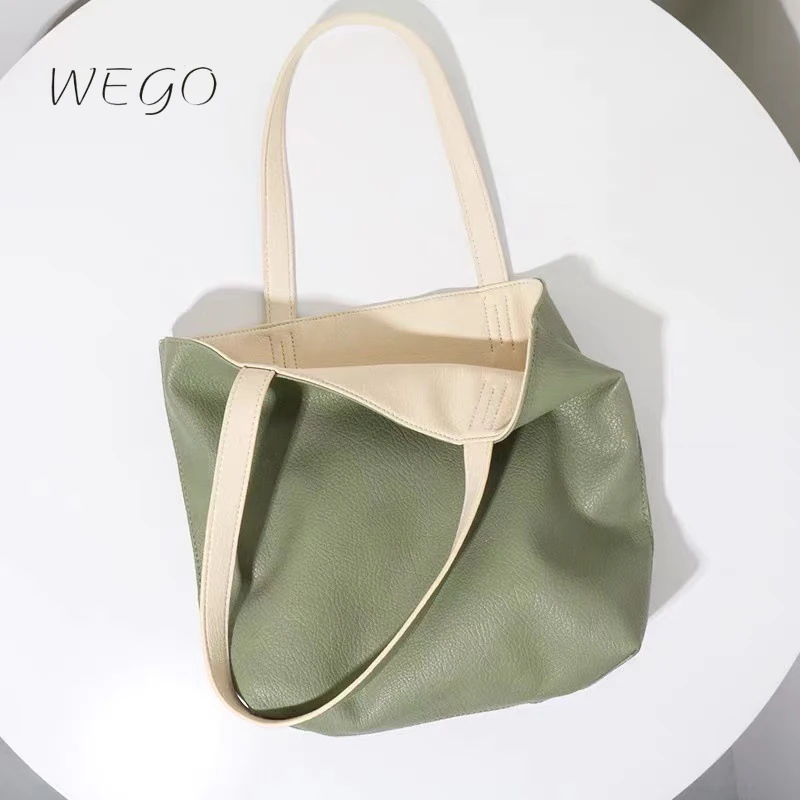 

New Fashion Double-Sided Large-Capacity Handbag Shoulder Bag Casual Tote Bag High-Quality PU Bag 2in1